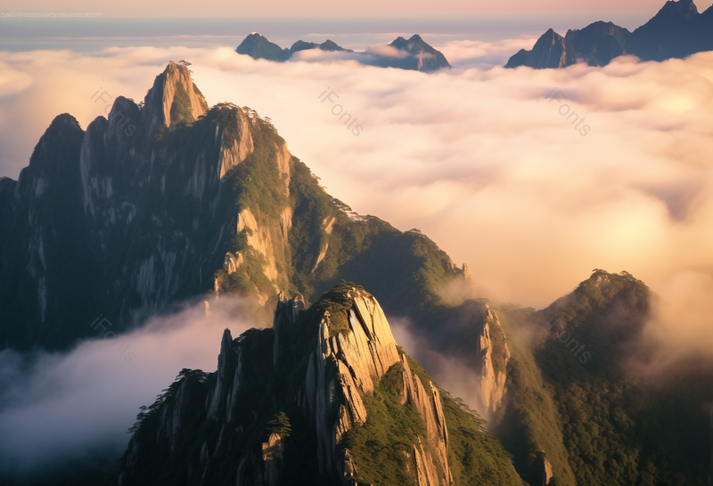 云海高山夕阳阳光自然美景航拍,高清,摄影图,摄影图片,图片大全,摄影图免费下载